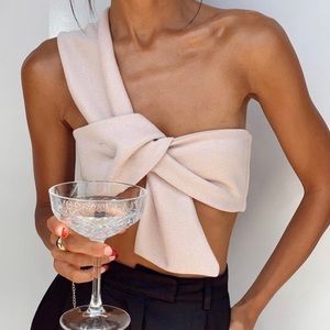 Princess Polly Pink Tie Crop Top